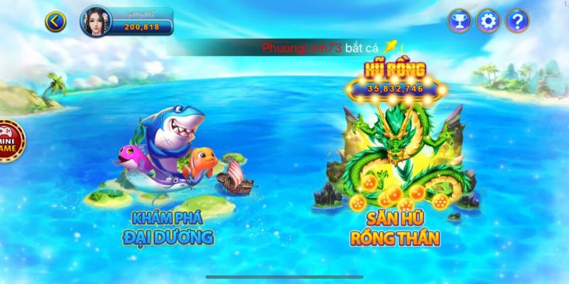 Bắn cá siêu đỉnh trong mini game Hitclub thu hút người chơi nhờ giao diện đẹp mắt, âm thanh sống động